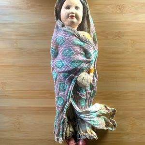 Vintage WWII Era Handmade Doll from India. 1940’s
